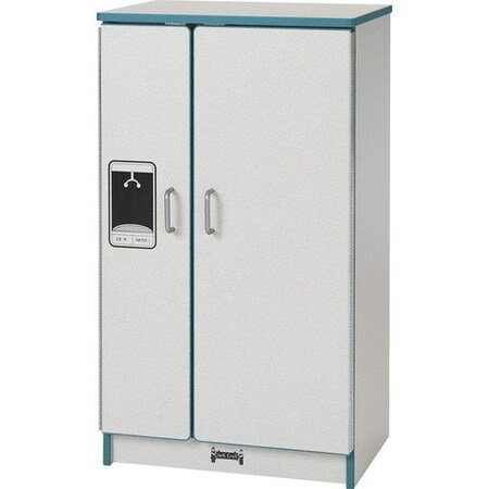 Jonti-Craft Play Kitchen Refrigerator, Teal Edge, 20inWx15inDx27inH, Gray JNT2410JCWW005